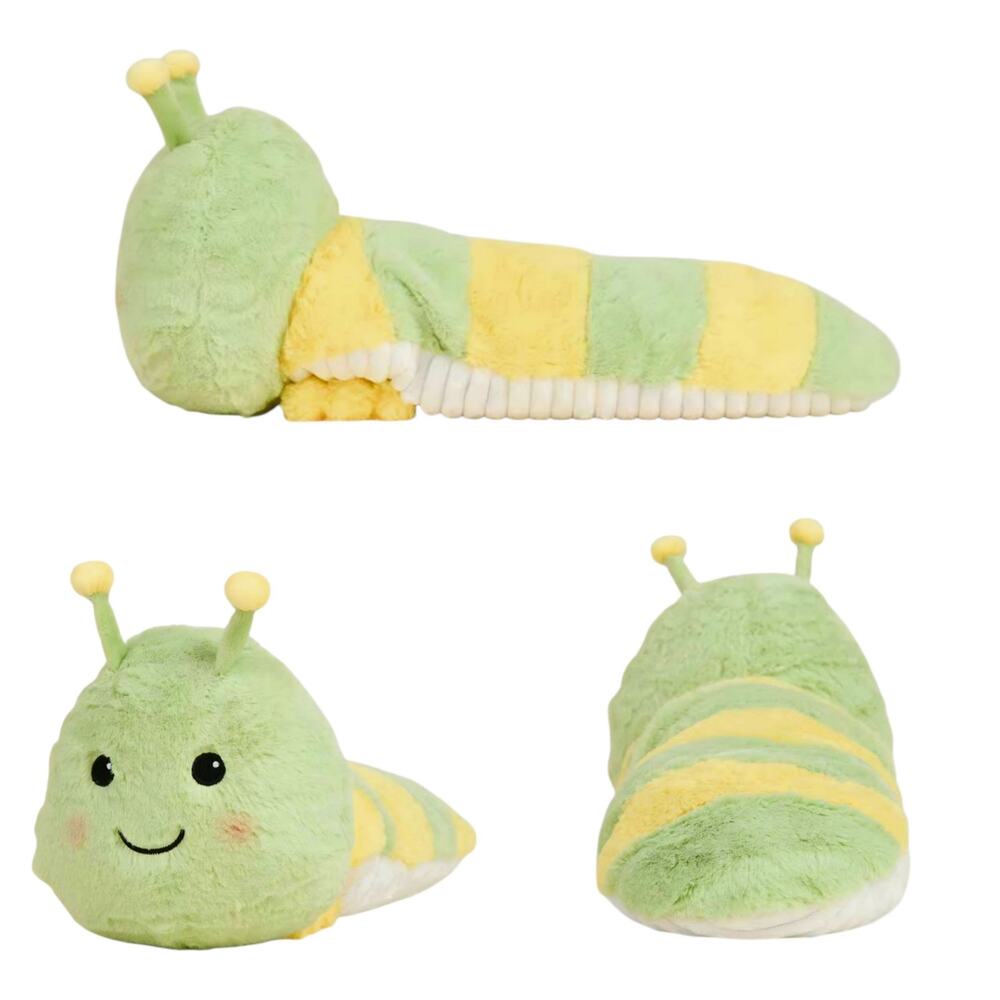 Warmies Caterpillar Plush Stuffie New Warm in Microwave, Snuggle & Sooth